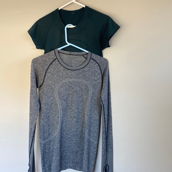 lululemon athletica Tops - Bundle of two Lululemon long sleeve and short sleeve size 8